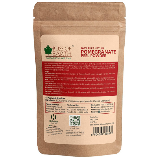 Bliss of Earth 100% Pure Natural Pomegranate Peel Powder image