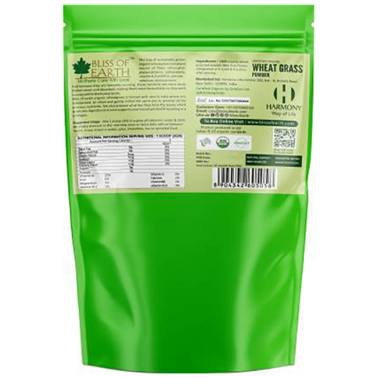 Bliss of Earth Certified Organic Wheat Grass Powder image