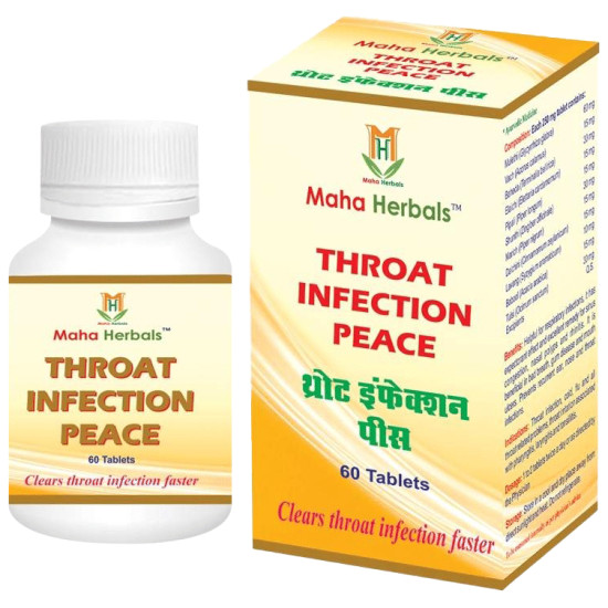 Maha Herbals Throat Infection Peace Tablet image