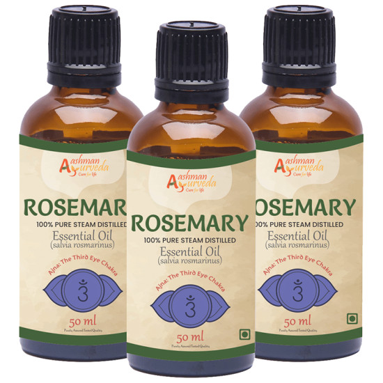 Aashman Ayurveda 100% Pure Steam Distilled Essential Oil (50ml Each) Rosemary image