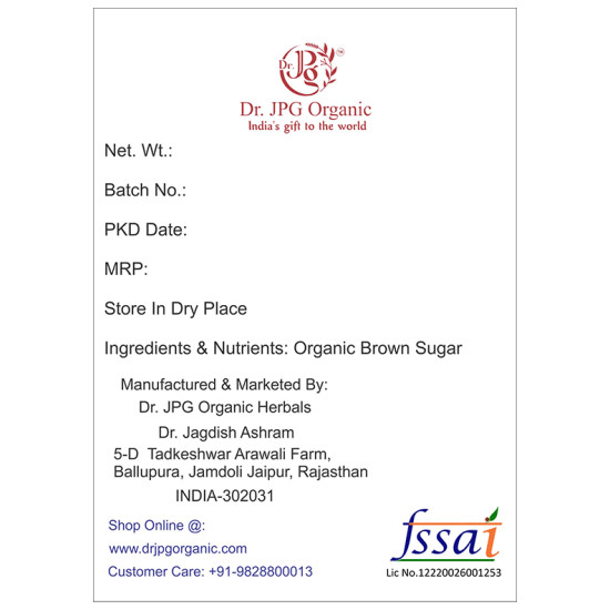 Dr. JPG Organic Brown Sugar (500gm Each) image