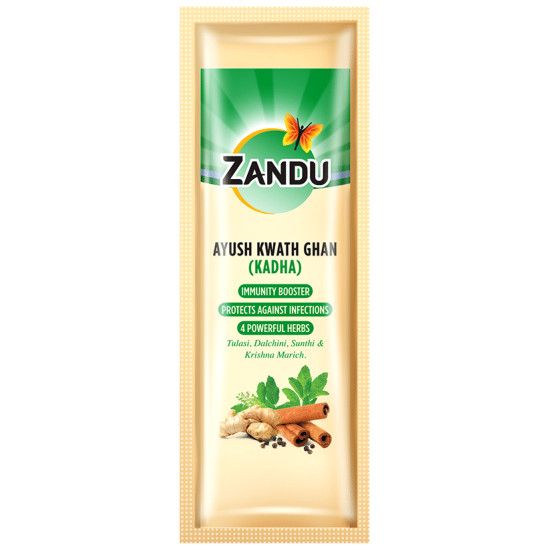 Zandu Ayush Kwath Ghan Immunity Booster Kadha Sachet (18gm Each) image