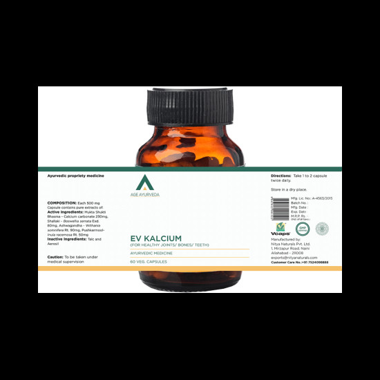 Age Ayurveda EV Kalcium Veg Capsule image