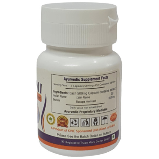 Deep Ayurveda Brahmi Memory Support Supplement Extract Based Capsule image