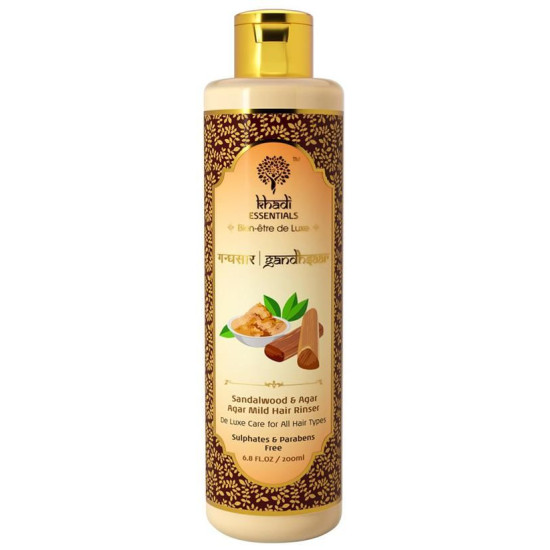 Khadi Essentials Gandhsaar- Sandalwood & Agar Agar Mild Hair Rinser image