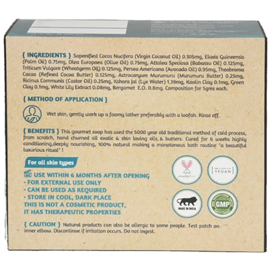 Roots and Herbs Cold Process Gourmet Cleansing Bar Avocado, Bergamot & White Lily image