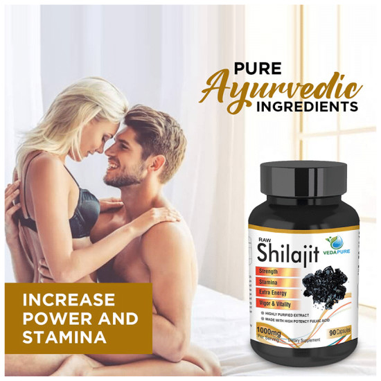 Vedapure Raw Shilajit 1000mg Capsule image