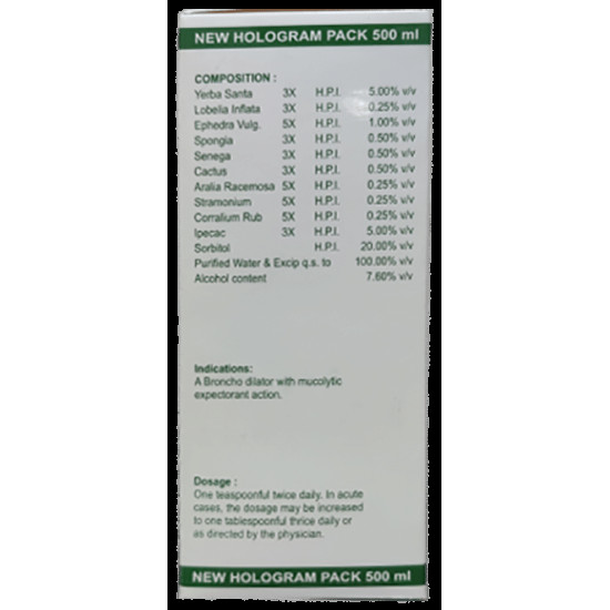 Dr. Wellmans Astha+Cure Expectorant Sugar Free image