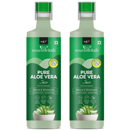 NourishVitals Pure Aloe Vera Juice (500ml Each) image