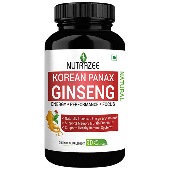 Nutrazee Natural Korean Panax Ginseng Veg Capsule image