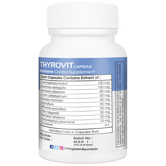 Vitagreen Thyrovit 500mg Capsule image