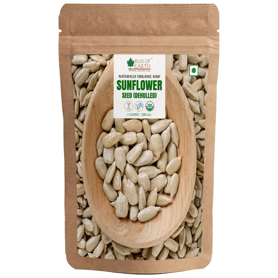 Bliss of Earth Naturally Organic Raw Sunflower Seeds (Dehulled) image