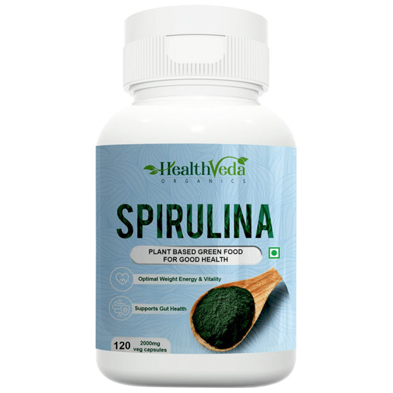 Health Veda Organics Spirulina 2000mg Veg Capsule image