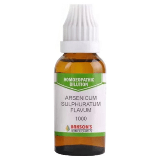 Bakson's Arsenicum Sulphuratum Flavum Dilution 1000 CH image