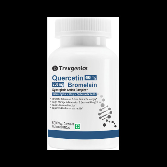 Trexgenics Quercetin 400mg Bromelain 200mg Veg Capsule image