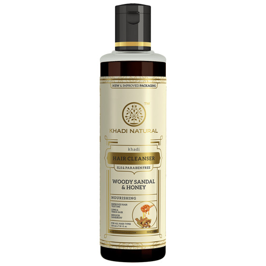 Khadi Naturals Ayurvedic Woodysandal & Honey Hair Cleanser - SLS Paraben Free image