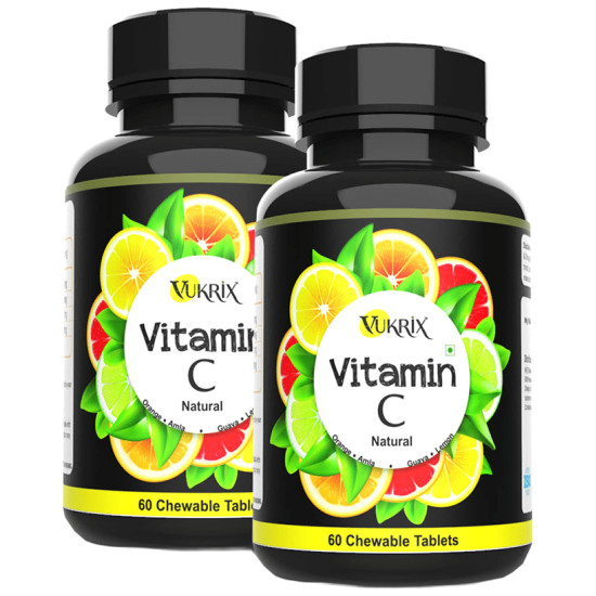 Vukrix Natural Vitamin C Chewable Tablet (60 Each) image