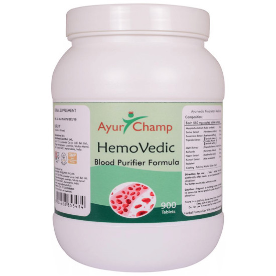 Ayur Champ Hemovedic Blood Purifier Formula Tablet image