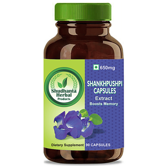 Shudhanta Herbal Shankhpushpi 650mg Capsule image