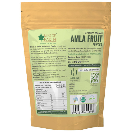 Bliss of Earth Certified Organic Amla Fruit Powder image