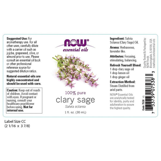 Now Essential Oils Clary Sage (Salvia Sclarea) image