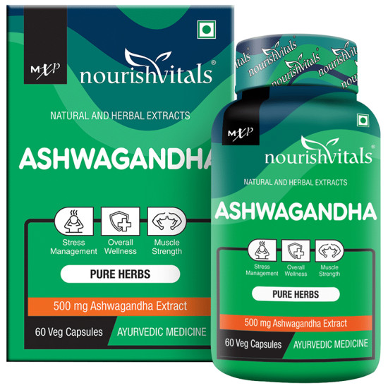 NourishVitals Ashwagandha 500mg Veg Capsule (60 Each) image