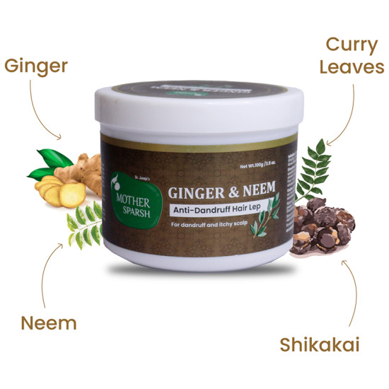 Mother Sparsh Ginger & Neem Anti-Dandruff Hair Lep image