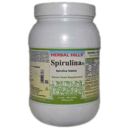 Herbal Hills Spirulina 500mg Tablet Value Pack image