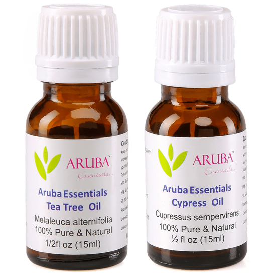 Aruba Essentials Combo Pack of Tea Tree Oil & Cypress Oil (15ml Each) image