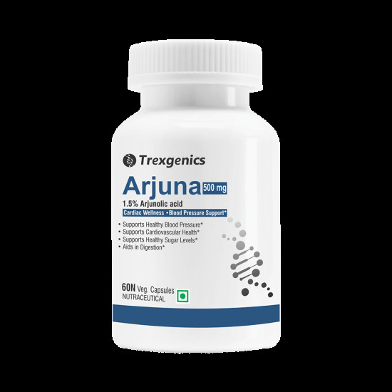 Trexgenics Arjuna 500mg 1.5% Arjunolic Acid Veg Capsule image