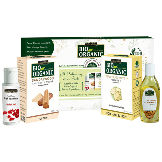 Indus Valley Bio Organic pH Balancing Face Pack DIY Combo Beauty Kit image