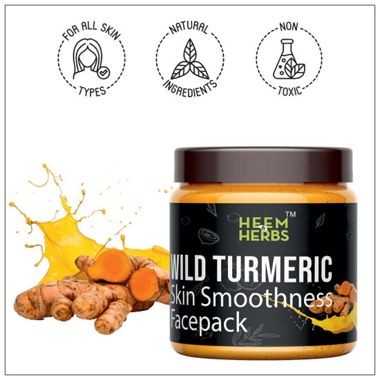 Heem & Herbs Wild Turmeric Skin Smoothness Face Pack (100gm Each) image