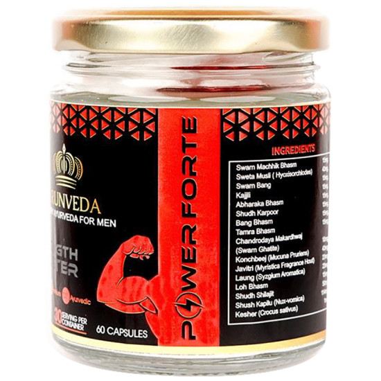 Arunveda Power Forte Strength Booster Capsule for Men (60 Each) image