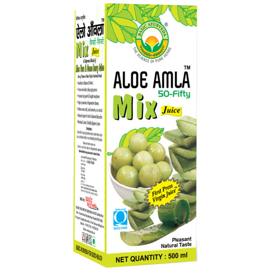 Basic Ayurveda Aloe Amla 50-Fifty Mix Juice image