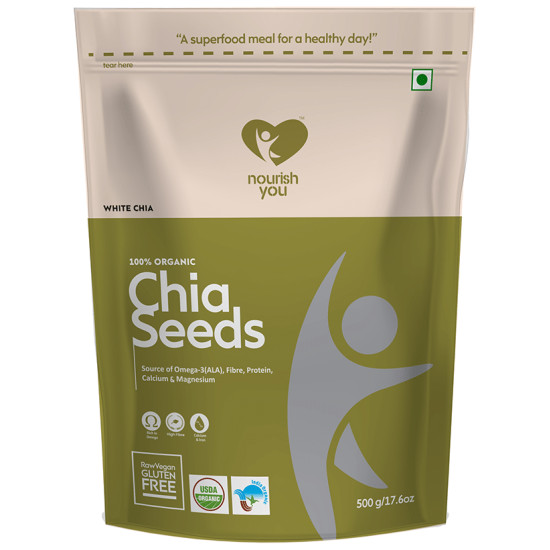 Nourish You 100% Organic White Chia Seeds image