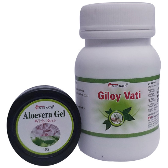 Shri Nath Giloy Vati with Aloevera Gel 10gm Free image