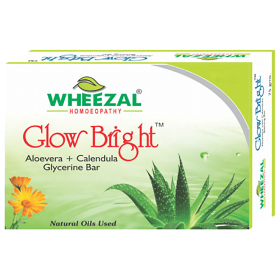 Wheezal Glow Bright Aloevera Calendula Glycerine Bar image