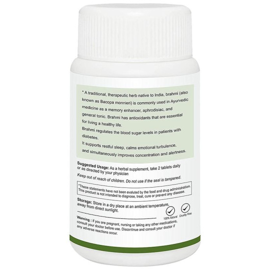 Herb Essential Brahmi (Bacopa Monnieri) 500mg Tablet image