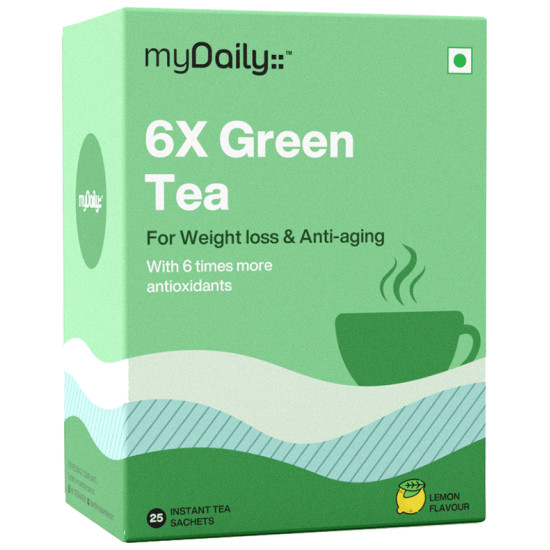 myDaily 6X Green Tea for Weight Loss and Anti-Aging (2.75gm Each) Lemon image