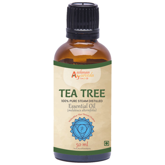 Aashman Ayurveda 100% Pure Steam Distilled Essential Oil (50ml Each) Tea Tree image