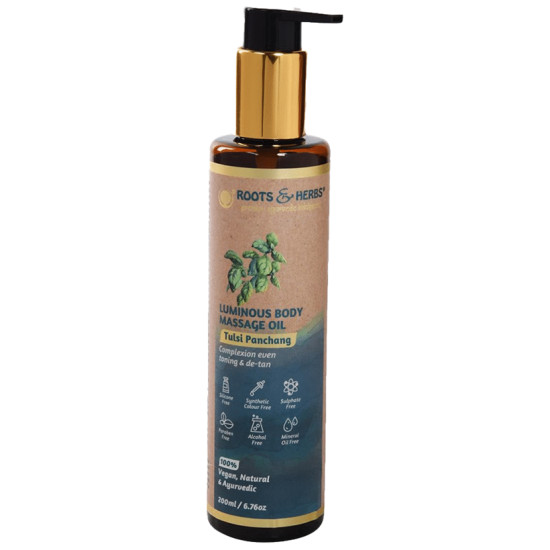 Roots and Herbs Tulsi Panchang Luminious Body Massage Oil image