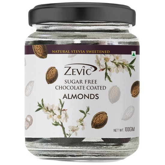 Zevic Chocolate Coated Almonds Sugar Free image