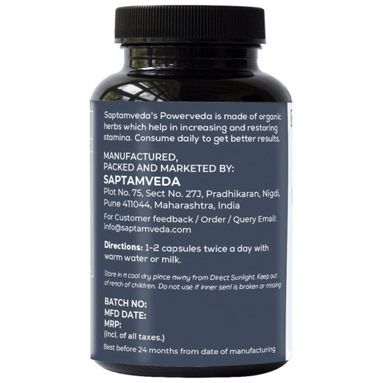 Saptamveda Natural Powerveda Capsule (60 Each) image