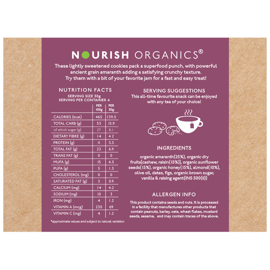 Nourish Organics Fig Amarnath Cookies image