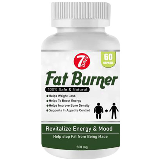 7Days 100% Safe & Natural Fat Burner 500mg Capsule image