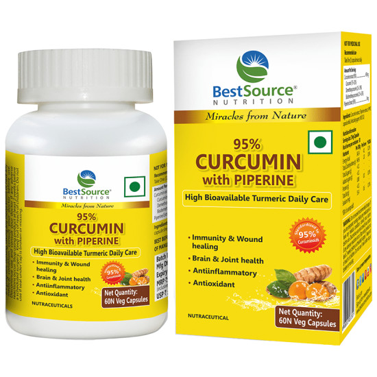 BestSource Nutrition 95% Curcumin with Piperine Veg Capsule image