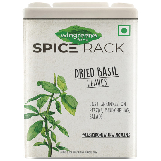 Wingreens Farms Spice Rack Dried Basil Leaves (30gm Each) image