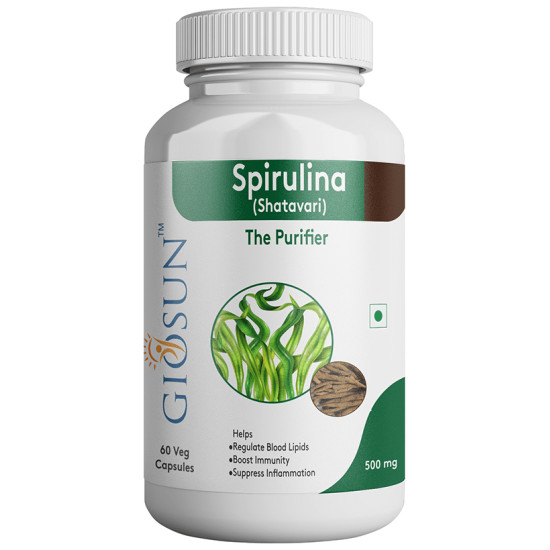 Giosun Spirulina (Shatavari) 500mg Veg Capsule image