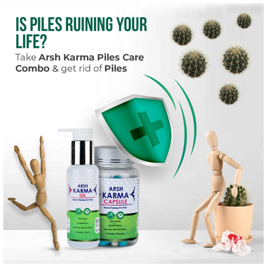 Ayukarma Arsh Karma Capsule Natural Remedy for Piles(60 Each) image