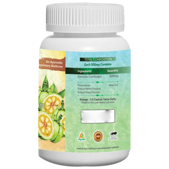 Aachman Veda Garcinia Cambogia 500mg 60% HCA Weight Loss Capsule (60 Each) image